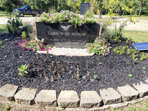 Memorial garden at Van Buren Park